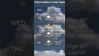 Today's weather in Cedar Rapids, Iowa