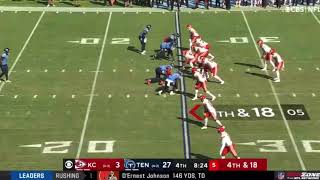 Patrick Mahomes Gets Bent In Half! And Has to Slowly Walk Off Field!