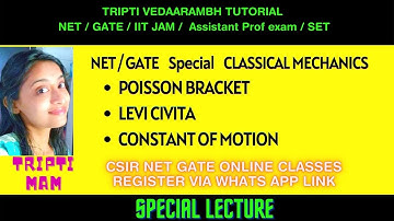 POISSON BRACKET PROPERTIES | LEVI CIVITA | SPECIAL | NET | GATE PHYSICS| JRF| JEST| IIT JAM |