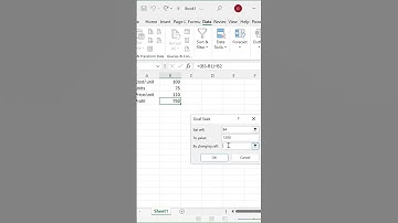 Goal Seek in Excel #excelhowto  #exceltipsandtrick#goalseek #whatifanalysis #dataanalysistools