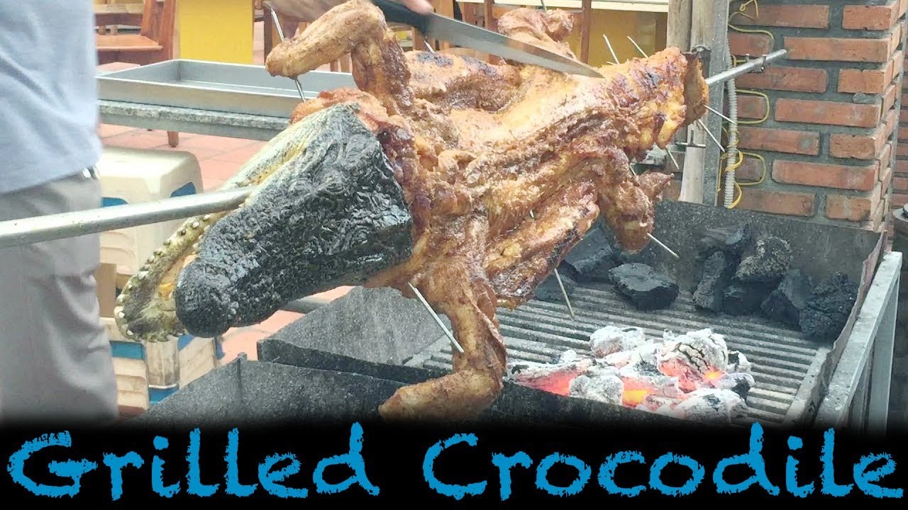 Amazing Street Food Grilled Crocodile  - Crocodile Eating delicious || StreetFood Mania | Street Food Mania