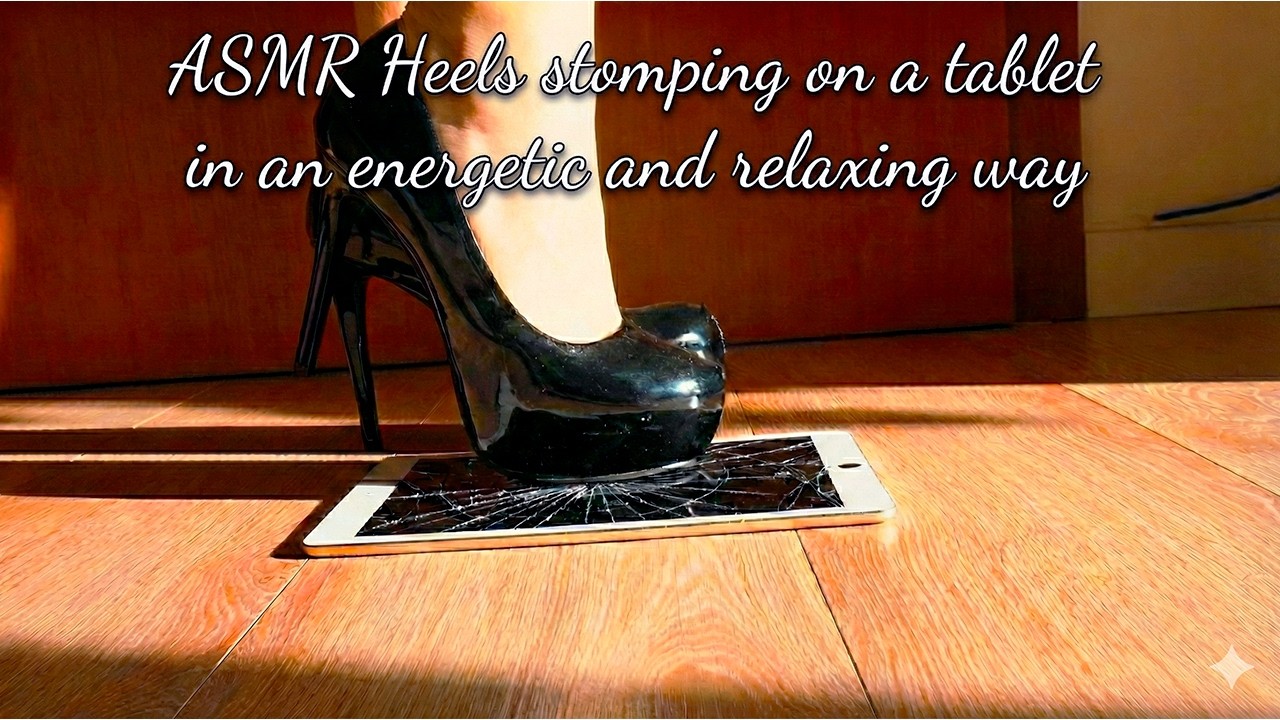 CRUSHING TRAMPLE TABLET UNDER HEELS Satisfying ASMR