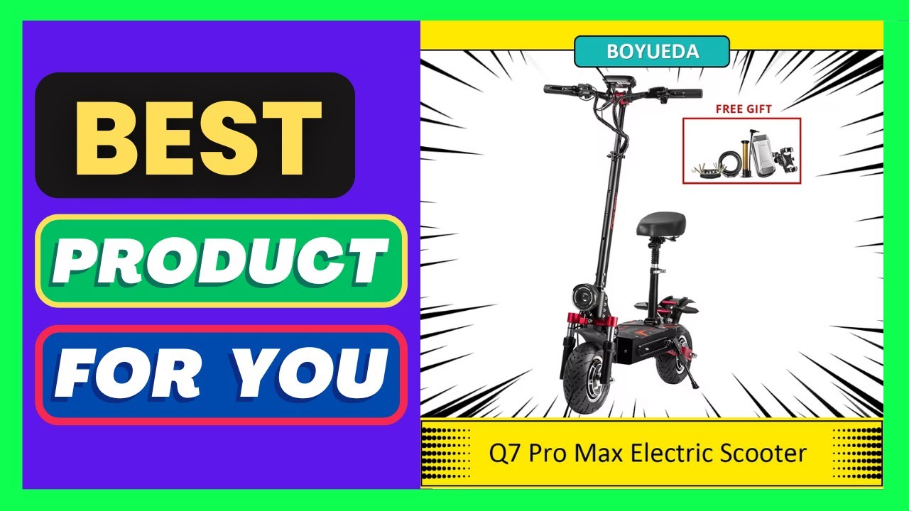 BOYUEDA Q7 Pro Max Electric Scooter, 1600W*2 Motor, 52V 28AH Battery