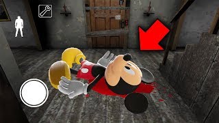 I found MICKEY MOUSE in Granny Horror Game... GRANNY KILLED HIM! (Granny Mobile Horror Game) screenshot 5