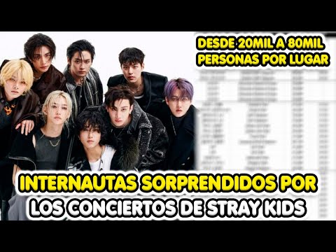 INTERNAUTAS SORPRENDIDOS POR LOS CONCIERTOS DE STRAY KIDS - DESDE 20MIL A 80MIL PERSONAS POR LUGAR