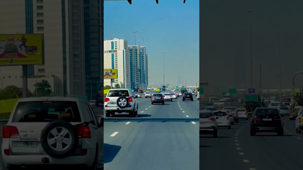 Dubai car drive TikTok video🥀 status 2023 🥀🔥Dubai city night view car drive