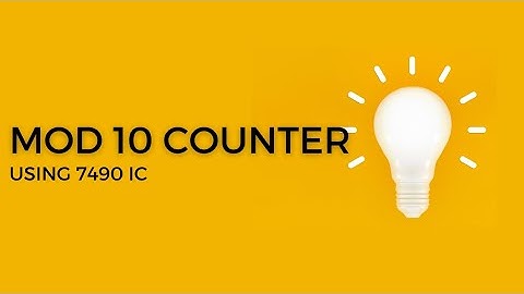 Mod 10 counter using 7490 IC (Sequential and non sequential circuits)