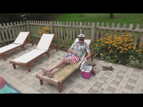 Mike Polk Jr. tests out Swimply, an app that lets you rent out your pool