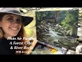 Plein Air Painting a Forest Creek and River Rocks