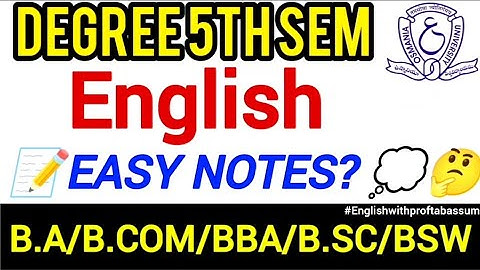 Must Watch!🔥📚💯 Degree 5th Sem English 2025 Preparation Guide |OU #5thsem #5thsemexam #5thsemester 