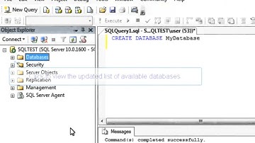 Create a new database: SQL Training by SQLSteps