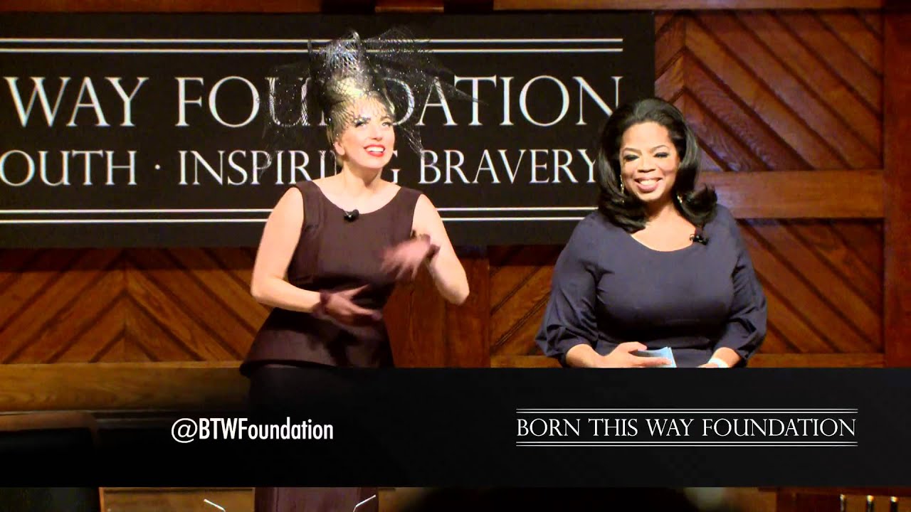 Oprah introduces Lady Gaga: Born This Way Foundation launch at Harvard University