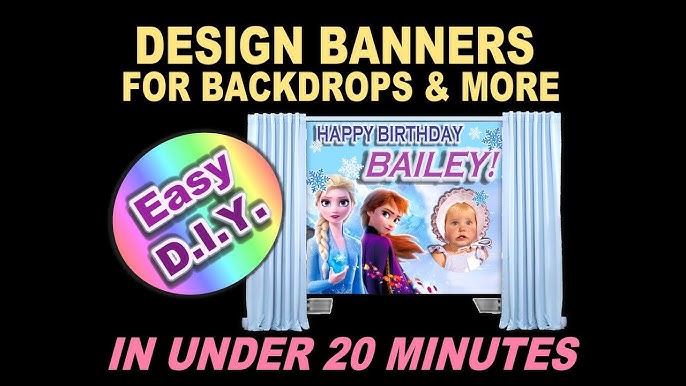 Banners by Roz - Personalized LV designer backdrop for