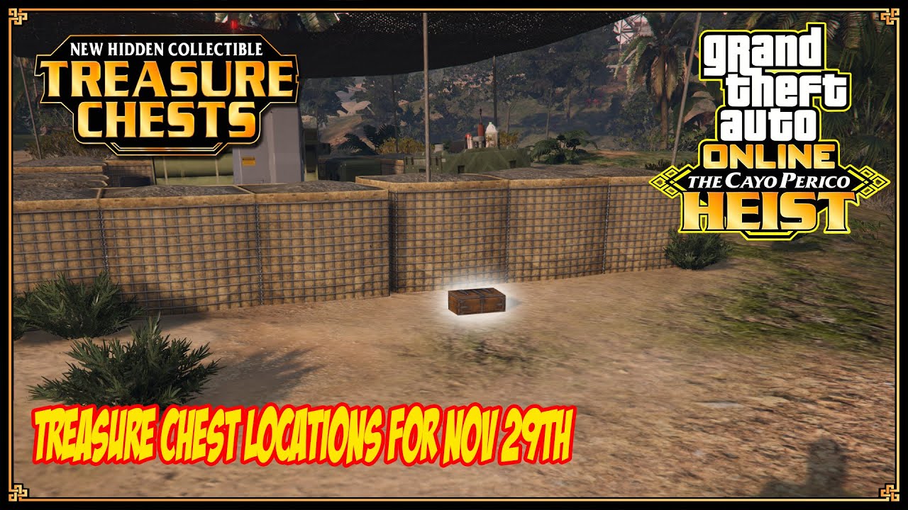 Cayo Perico Treasure Chest Locations For Nov 29th 2021 GTA 5 Online