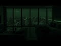Rainfall in a Dark Bedroom (No Ads) | Relaxing Ambience for Deep Sleep, Focus, and Meditation