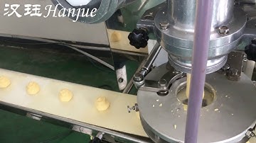 Hanjue Encrusting machine + injector for chocolate filled cookies