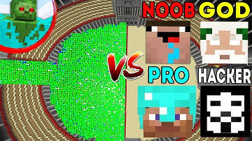 Minecraft Battle: Noob vs PRO vs HACKER vs GOD : GOD ZOMBIE MUTANT APOCALYPSE Challenge - Animation