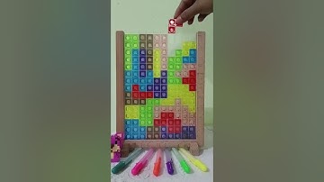 playing colorful Tetris puzzle blocks #asmr #satisfying #tetris #games #colorful #tetrispuzzle