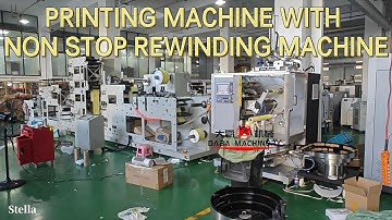 Flexo printing with auto registration system servo motor driven working inline with turret rewinder