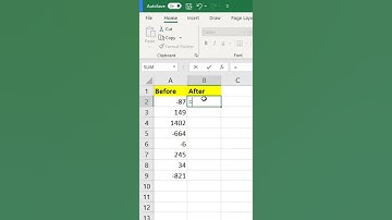 Absolute Value function in Excel #shortsvideo #excel #new