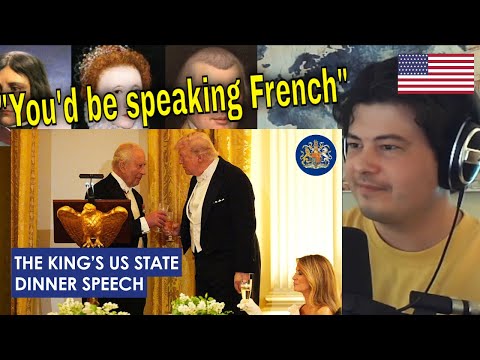 American Reacts The King's speech at the White House State Dinner, Washington.