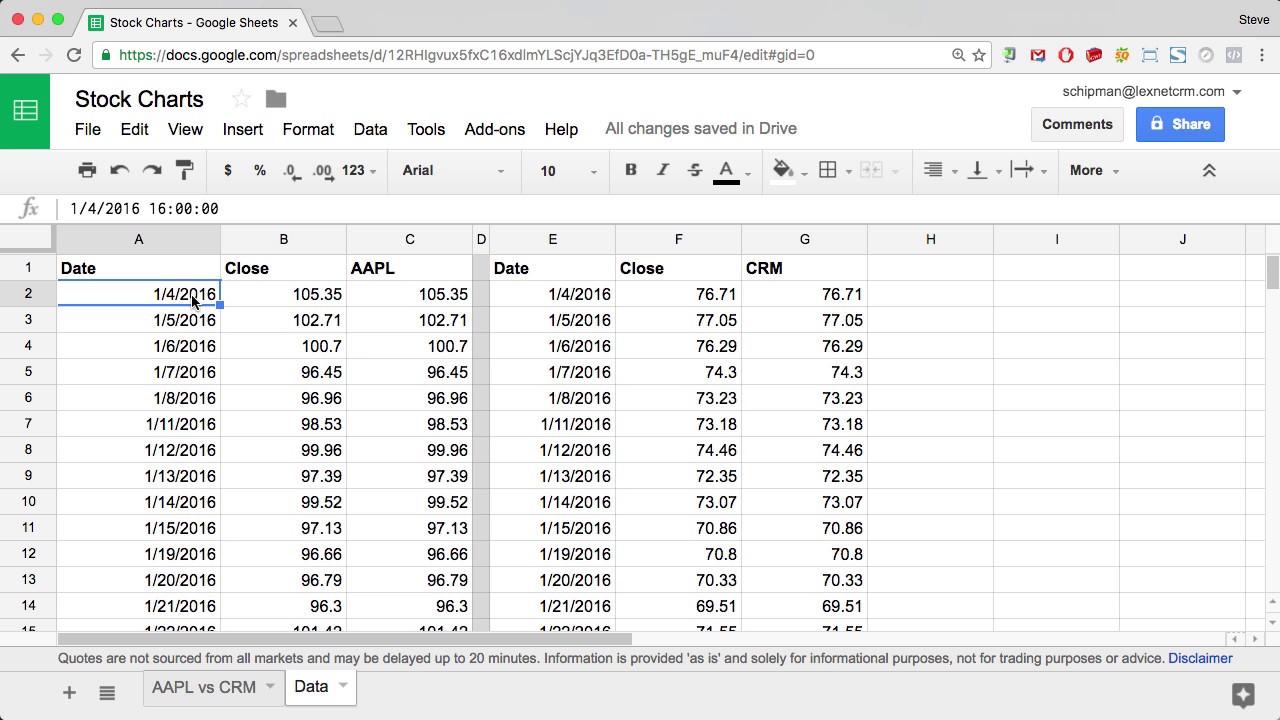 GOOGLEFINANCE Function Track Multiple Stocks In Google Sheets YouTube GOOGLEFINANCE Function Track Multiple Stocks In Google Sheets YouTube
