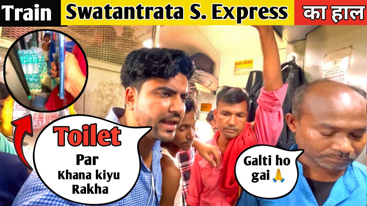 Toilet ke bahar pani ki bottles failake bech rahe hai🤬