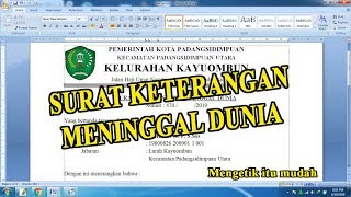 SURAT KETERANGAN  MD DARI KELURAHAN YANG UMUM DIGUNAKAN