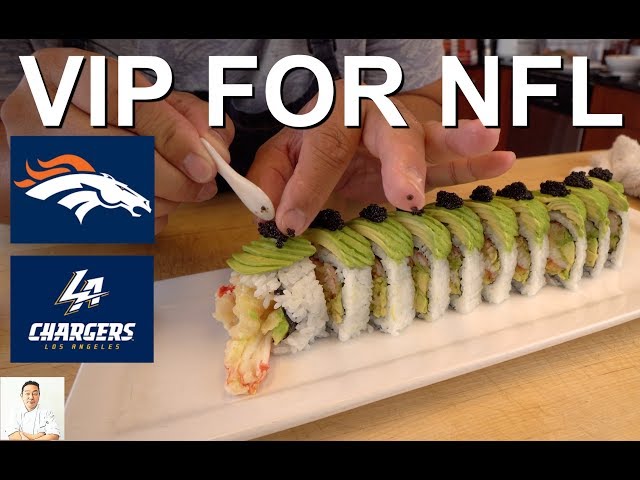 Alaskan King Crab Tempura Sushi Roll | How To Feed 2 NFL Players and WIN