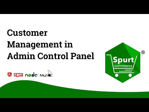 Customer Management in Admin Control Panel | Spurtcommerce Marketplace Solution