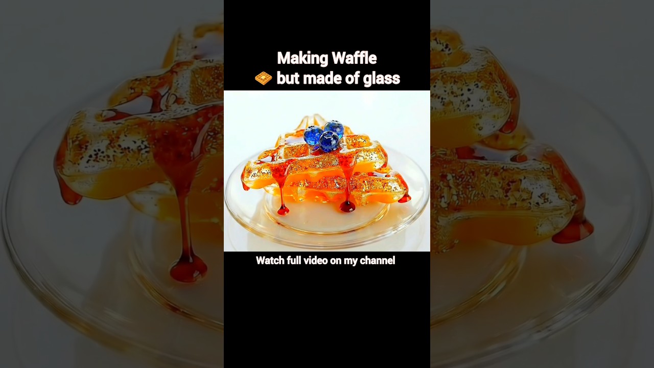 Making Waffles But Made Of Glass| AI ASMR cooking 