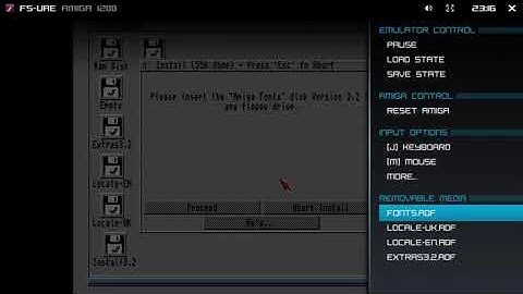 Installing AmigaOS 3.2 on an emulator