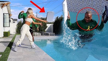 ANGRY GIRLFRIEND THROWS PS5 IN THE POOL!!! (GONE TOO FAR)