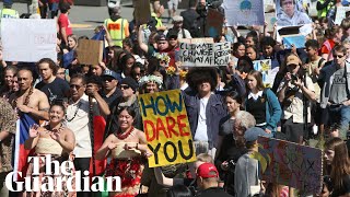 New Zealanders turn out in their thousands for school climate strikes