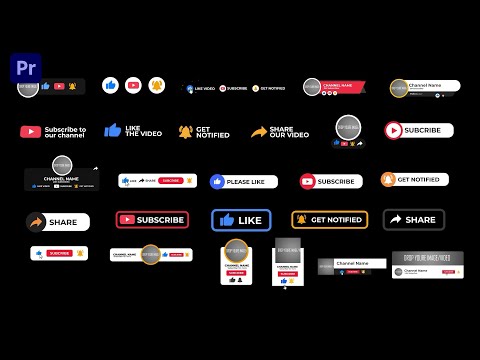YouTube Subscribe Elements: (Mogrt) Premiere Pro template