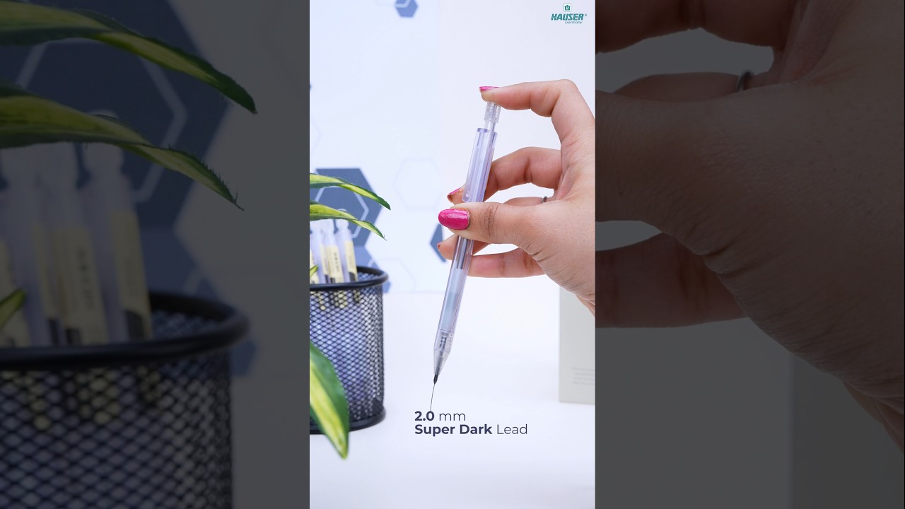 Hauser Hexon Mechanical Pencil – Super Dark 2mm lead with Built-in Sharpener