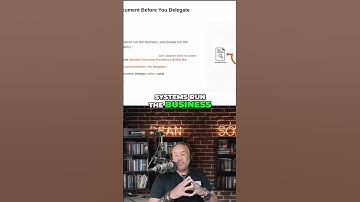 Document Before You Delegate: AI & Systems Explained #shorts