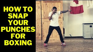 How to snap your punches when boxing (shoulder pop) - boxing fundamental