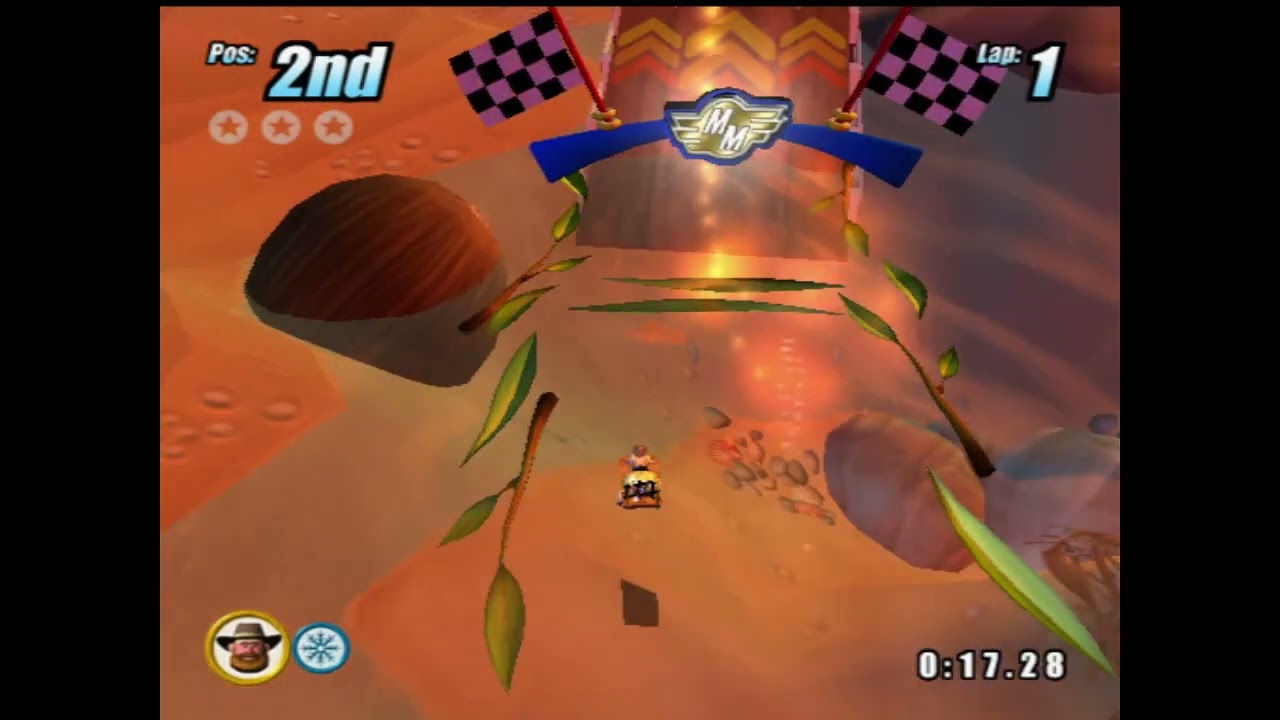 Micro Machines - Micro Grand Prix: Beachside | Grizzley Beard Gameplay (No Commentary) [PS2]