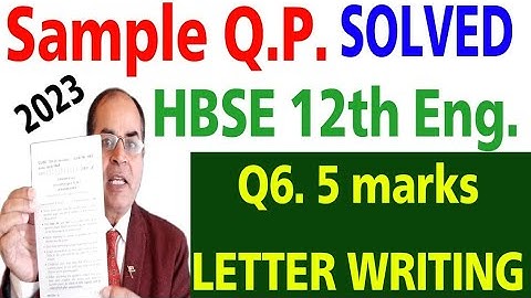 letter to the editor class 12 cbse hbse solved sample question paper english 2023 by vijay kumar