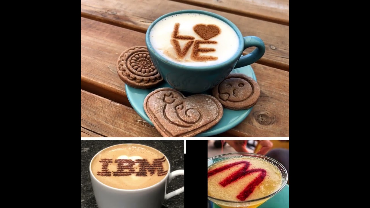 Pochoirs Personnalisés Pour Boissons Latte Art - Pochoir Cappuccino Personnalisable Pour Barista