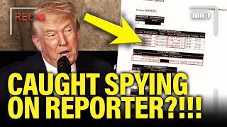 🚨Trump CAUGHT SPYING on Reporter in EPSTEIN COVER UP?!