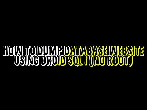 How to dump database website using droidsqli