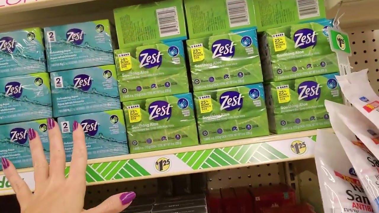 Dollar Tree Air Freshener/Soap/Baby Aisle Shelf Organization 6172022