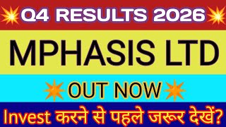 Mphasis Q4 Results 2026 🔴 Mphasis Results Today 🔴 Mphasis Share News 🔴 Mphasis Stock Analysis