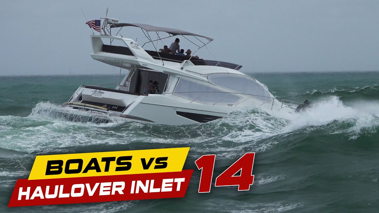 BOAT GETS SMASHED BY WAVES! Boats vs Haulover Inlet YouTube