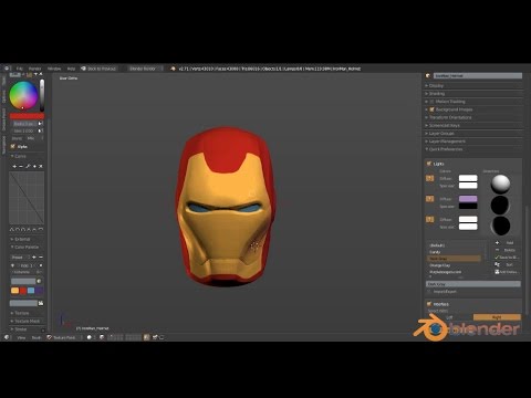 Iron Man Helmet Texture Painting Final Part4 Blender 2 71 Youtube - iron man helmet texture roblox