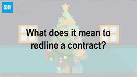 What does it mean to redline a contract