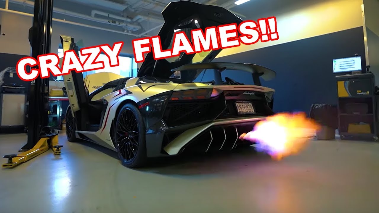 MY LAMBO FINALLY SHOOTS FLAMES *FI EXHAUST VOLCANO FOR AVENTADOR SV ...