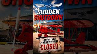 100 Years of History Gone Overnight!
Waco Aircraft has abruptly shut down operations.
Employees were told not to return after their shift, and the next morning a notice confirmed the closure. 100 Years of History Gone Overnight!